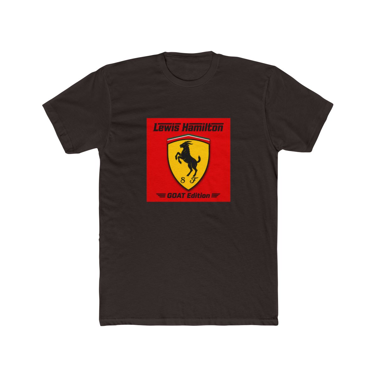 Scuderia Ferrari Parody Logo Lewis Hamilton Goat Edition T Shirt