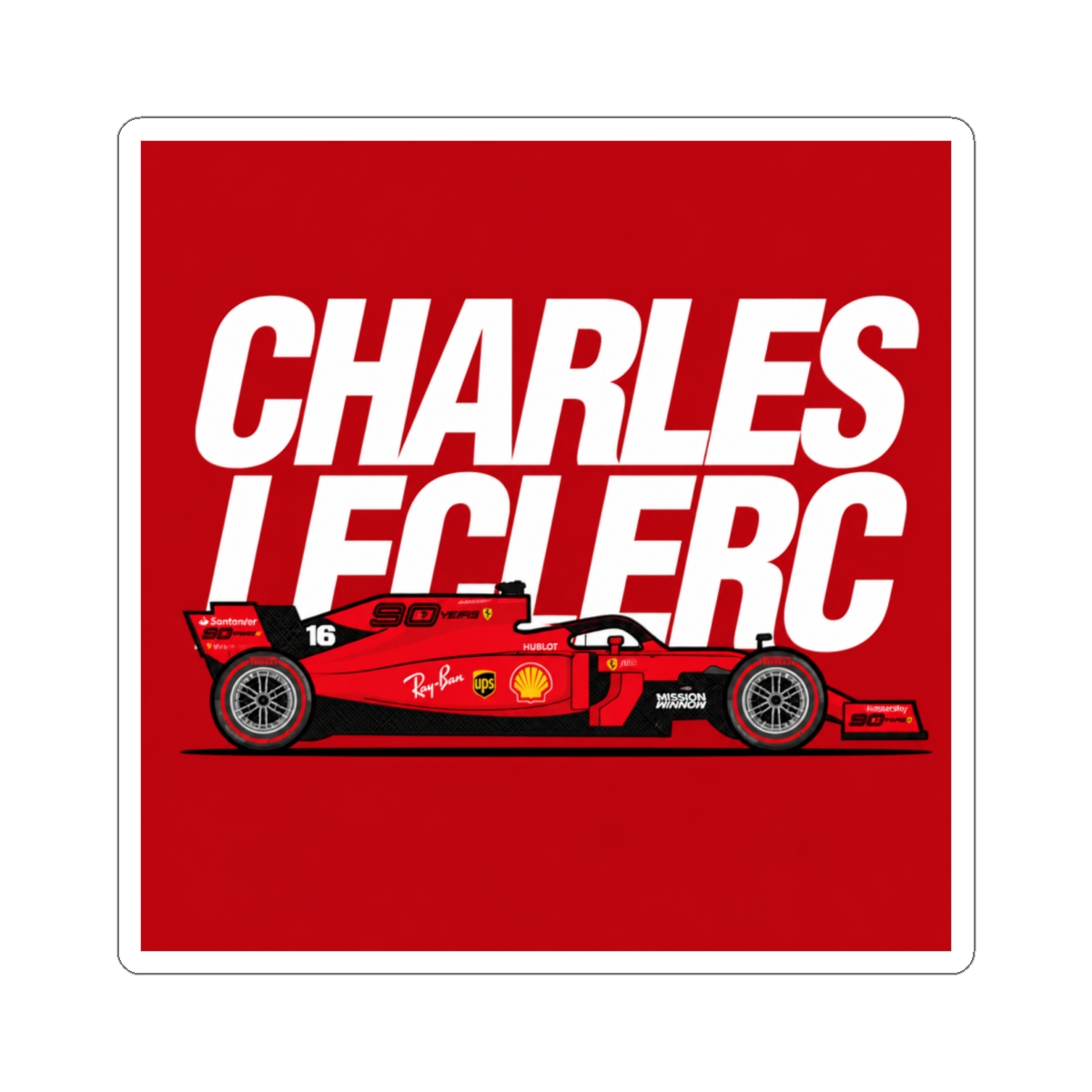Charles Leclerc Ferrari Sticker | Scuderia Ferrari