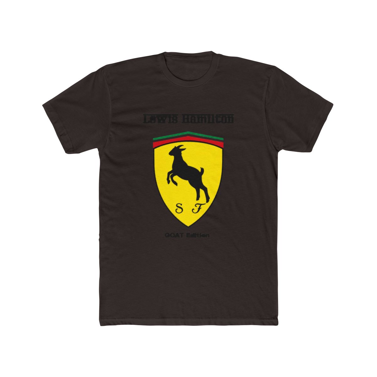 Scuderia Ferrari Parody Logo Lewis Hamilton Goat Edition Long Sleeve T Shirt - alternate angle 5, merchandise