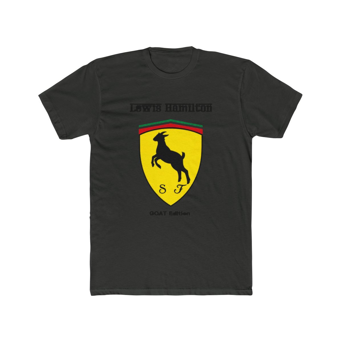 Scuderia Ferrari Parody Logo Lewis Hamilton Goat Edition Long Sleeve T Shirt - alternate angle 3, merchandise