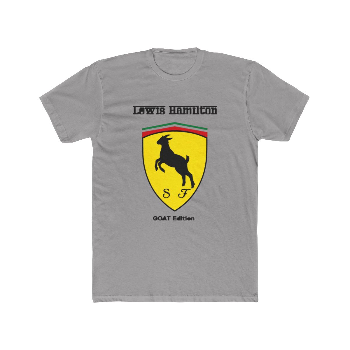 Scuderia Ferrari Parody Logo Lewis Hamilton Goat Edition Long Sleeve T Shirt